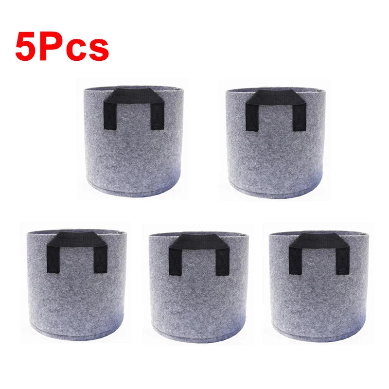 Thickened Nonwoven Grow Bags 1 to 12 Gallons with Handles for Vegetables