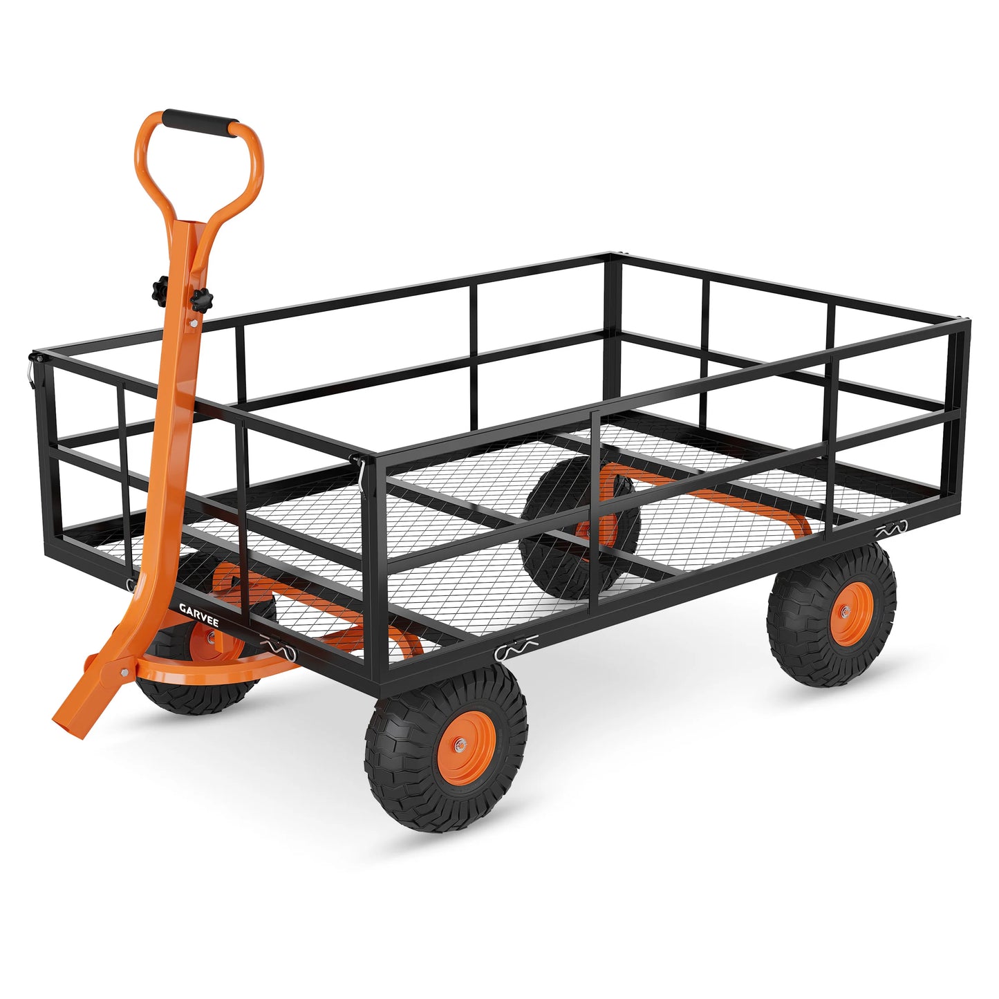 Heavy Duty Steel Garden Cart 1200 1400 Lbs Capacity 13 Inch Wheels