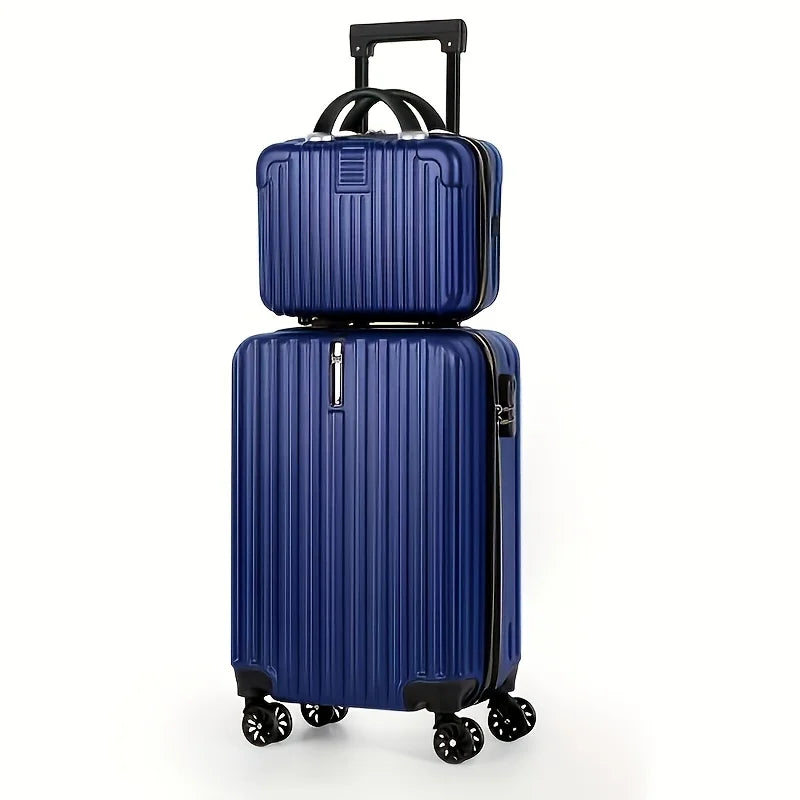 2 Piece Luggage Set With Carry On Bag 20 Inch Suitcase 14 Inch Handbag