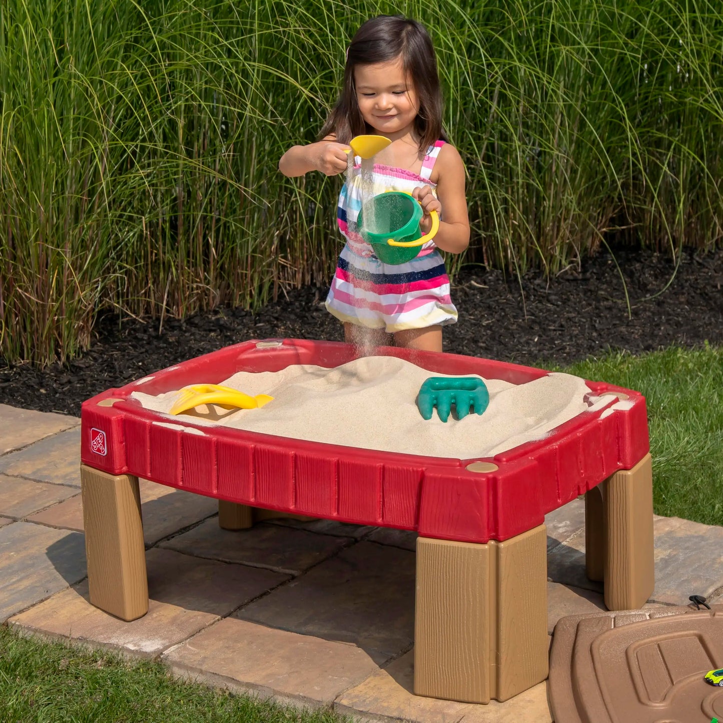Toddler Outdoor Sand Activity Table With 5 Piece Accessory Kit