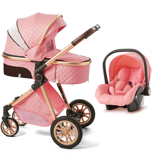 Vista Three In One Stroller Luxury Pram With Reversible Parent Facing Seat
