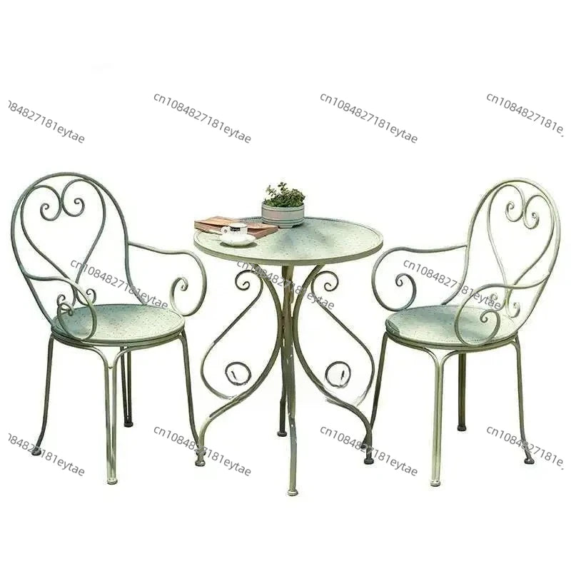 European Minimalist Iron Outdoor Garden Table And Chair Set
