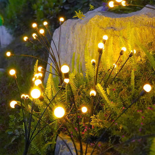 8 Head Solar Firefly Lights LED Outdoor Decorative Garden Waterproof Pathway