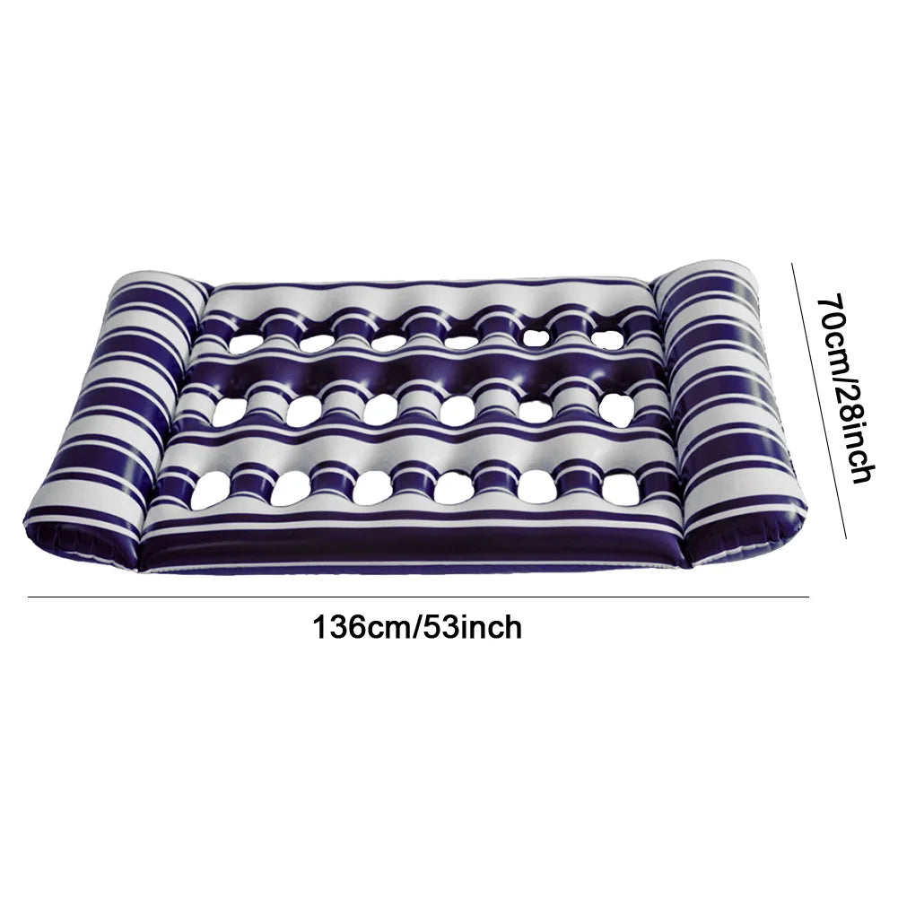 Inflatable Floating Pool Mattress Hammock Lounger Recliner Chair For Adults