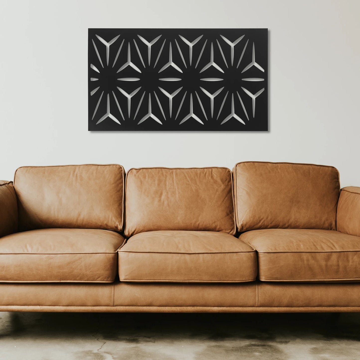 Outdoor Privacy Fence Panel, Laser Cut Metal Screen, Decorative Room Divider for Patio Garden, Black Steel Artwork Partition