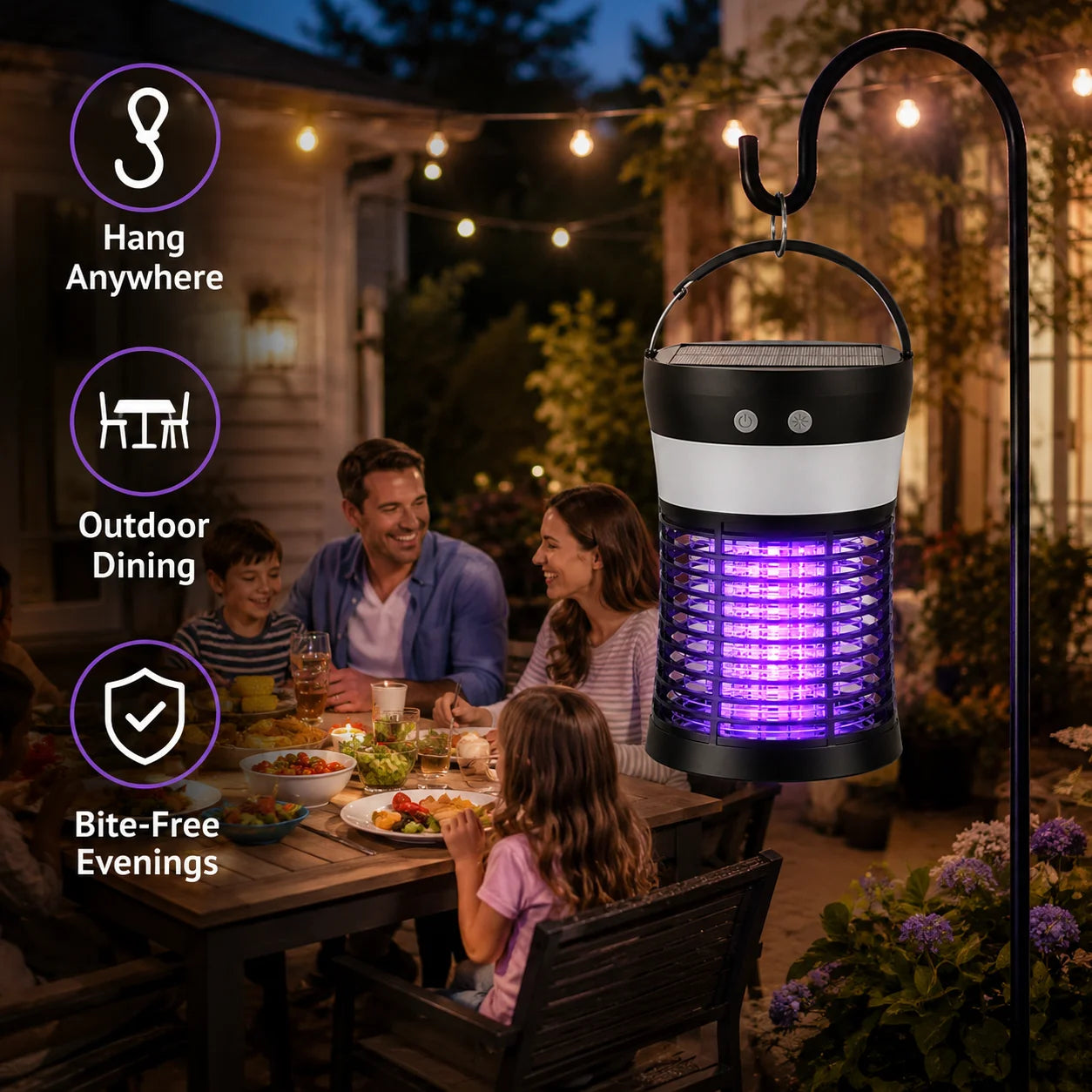 Bug Zapper 3000V Rechargeable Indoor Outdoor Mosquito Killer