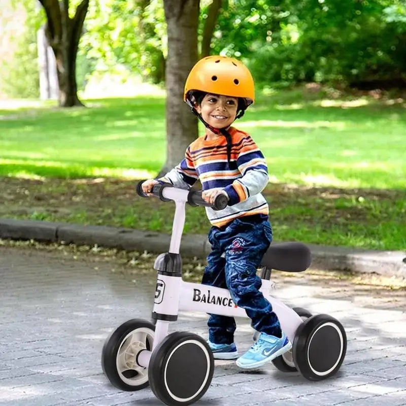 Three Wheel Balance Bike Ride On Toy For Kids Aged 3 To 6 Unisex Without Pedals