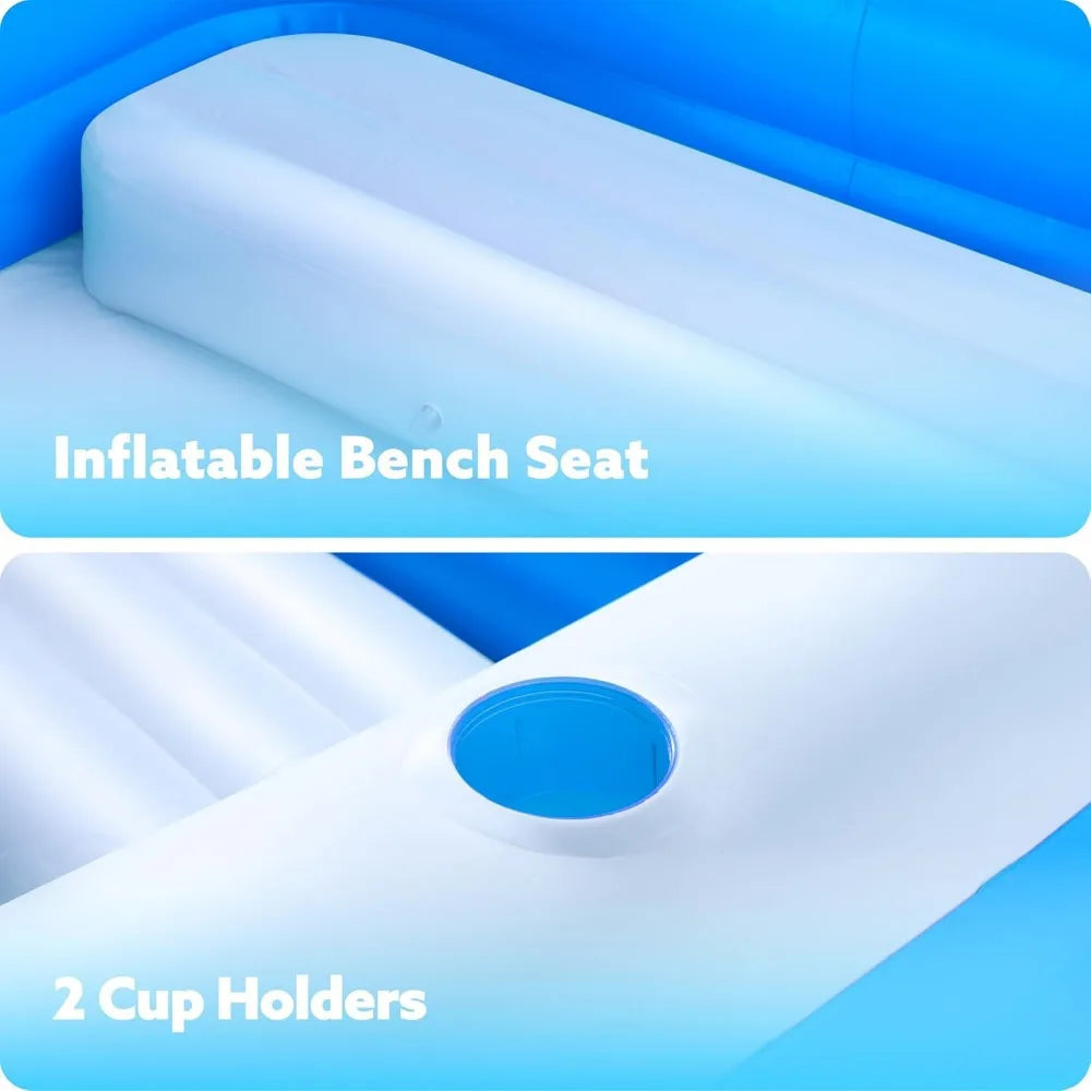 Joyfy 120 by 72 by 22 Inches Full Sized Inflatable Swimming Pool Backyard