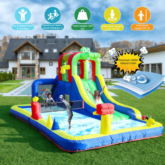 8 In 1 Crocodile Inflatable Water Slide Park For Kids