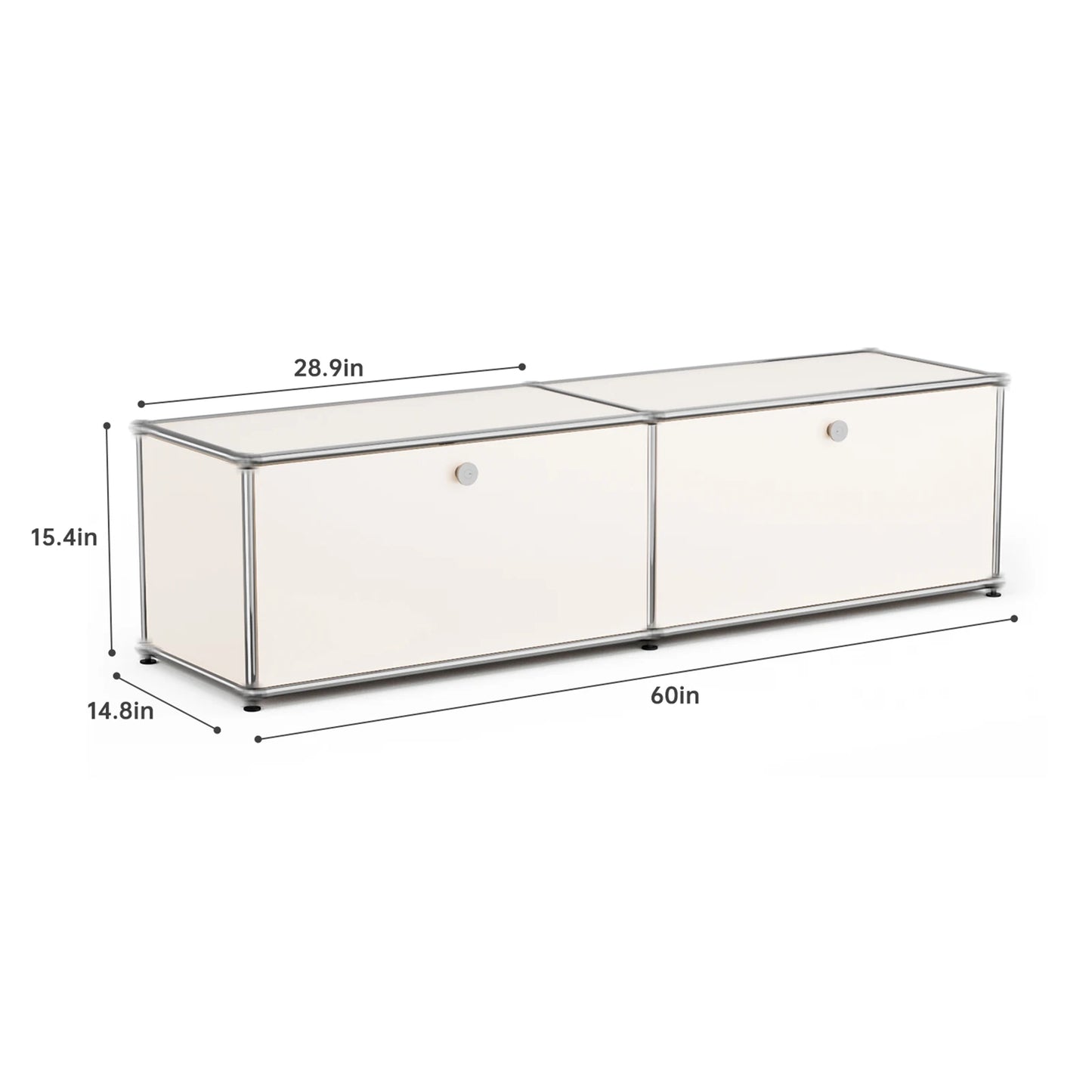 Modern Stainless Steel Storage Cabinet TV Stand Multi Shelf Organizer For Home