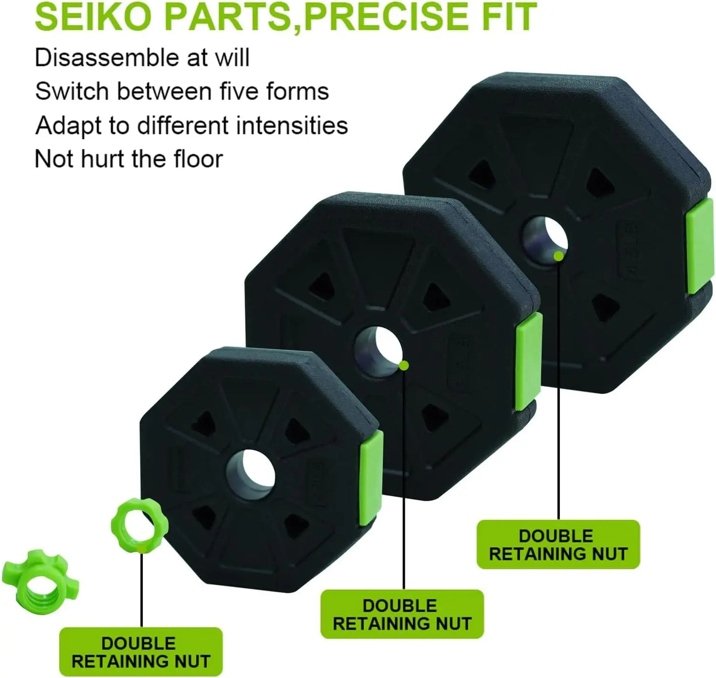 HiMISS 66lbs 88lbs 4 In 1 Adjustable Kettlebell Dumbbell Set Push Up Stand