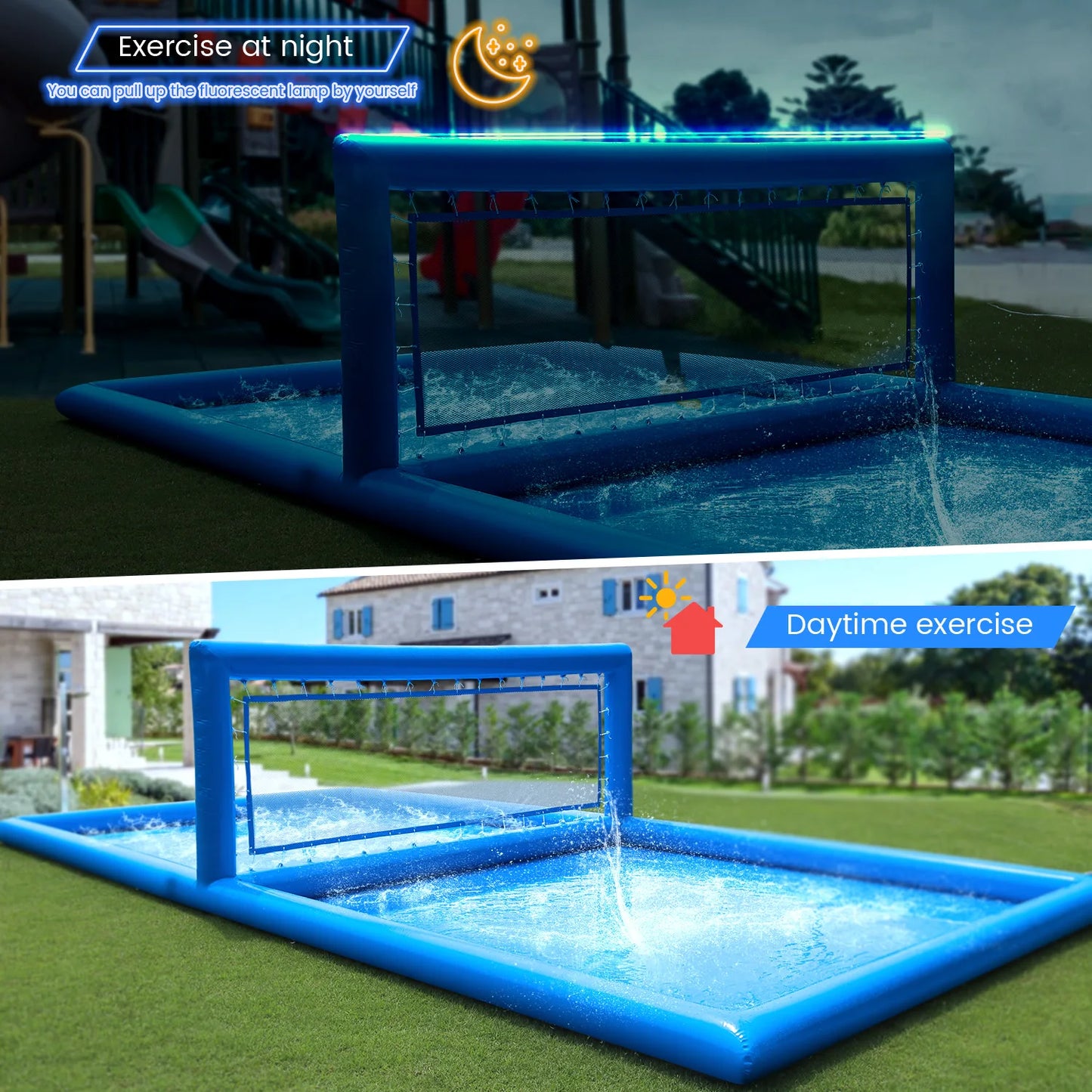 33ft Inflatable Outdoor Water Volleyball Court For Pool Games And Playgrounds