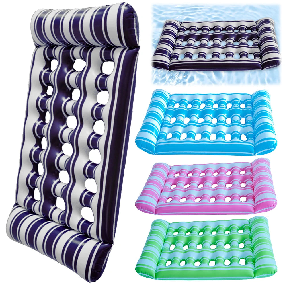 Inflatable Floating Pool Mattress Hammock Lounger Recliner Chair For Adults