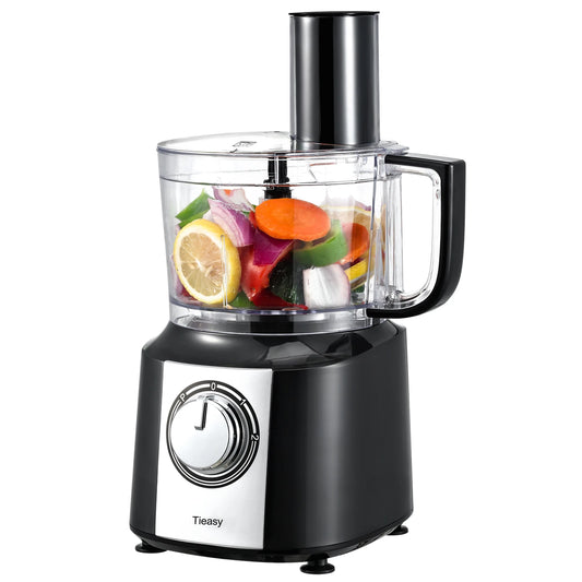 10-Cup (2.36L) 5-in-1 Electric Food Processor Powerful 600W Motor BPA-Free Easy Clean – Ideal for Smoothies, Dough, Baby Food