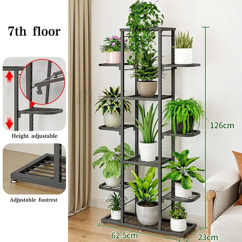 Indoor Plant Stand 5 Tier And 7 Tier Flower Rack Pot Shelf Storage Organizer