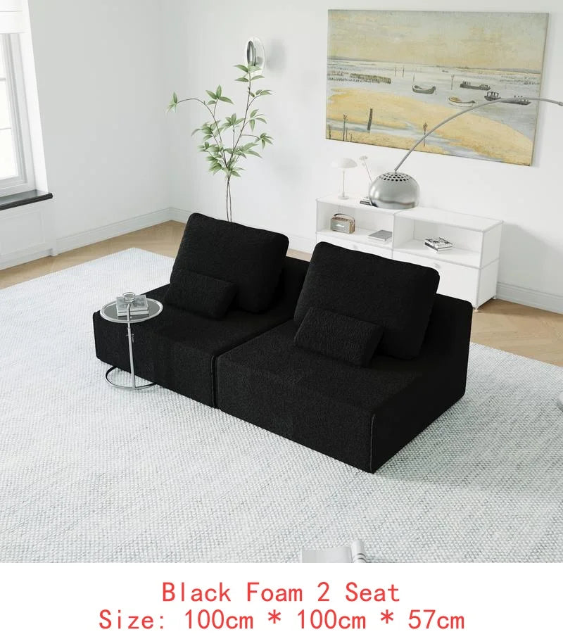 Oversized Modular Sectional Sofa, Luxury Boucle Couch Set, Convertible Compressed Sofa with Spacious Foam Filling for Living