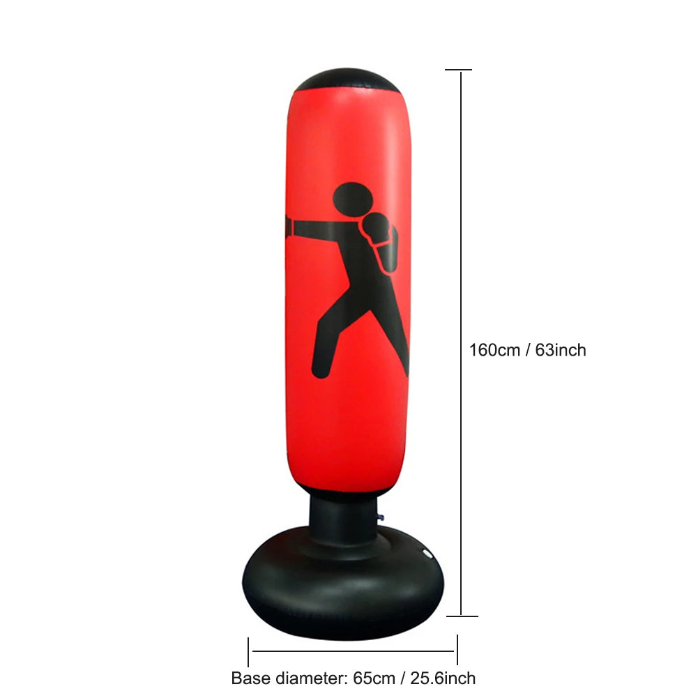1.6M Inflatable Boxing Bag For Kids And Adults, Standing Punching Bag