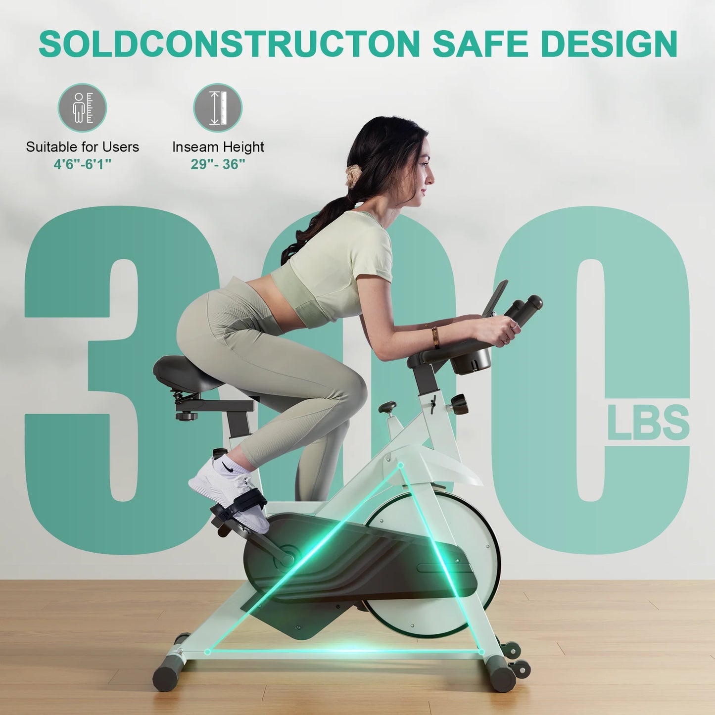 Superun Exercise Bike 32 Level Magnetic Resistance Low Noise For Home Use