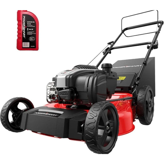 21-Inch Gas Lawn Mower with B&S Engine, 3-in-1 (Bag/Mulch/Rear Discharge), Self-Propelled, 6 Cutting Heights, Durable Steel