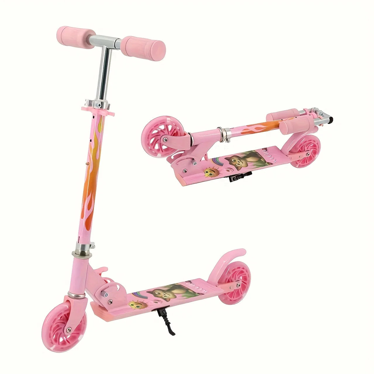 Easy Folding Kids Scooter With 3 Level Height Adjustment For Ages 3 To 12