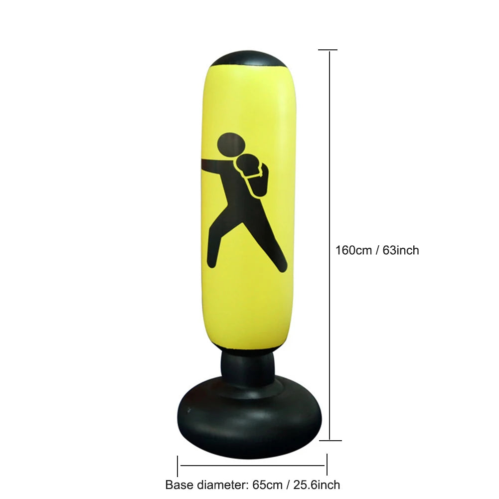 1.6M Inflatable Boxing Bag For Kids And Adults, Standing Punching Bag