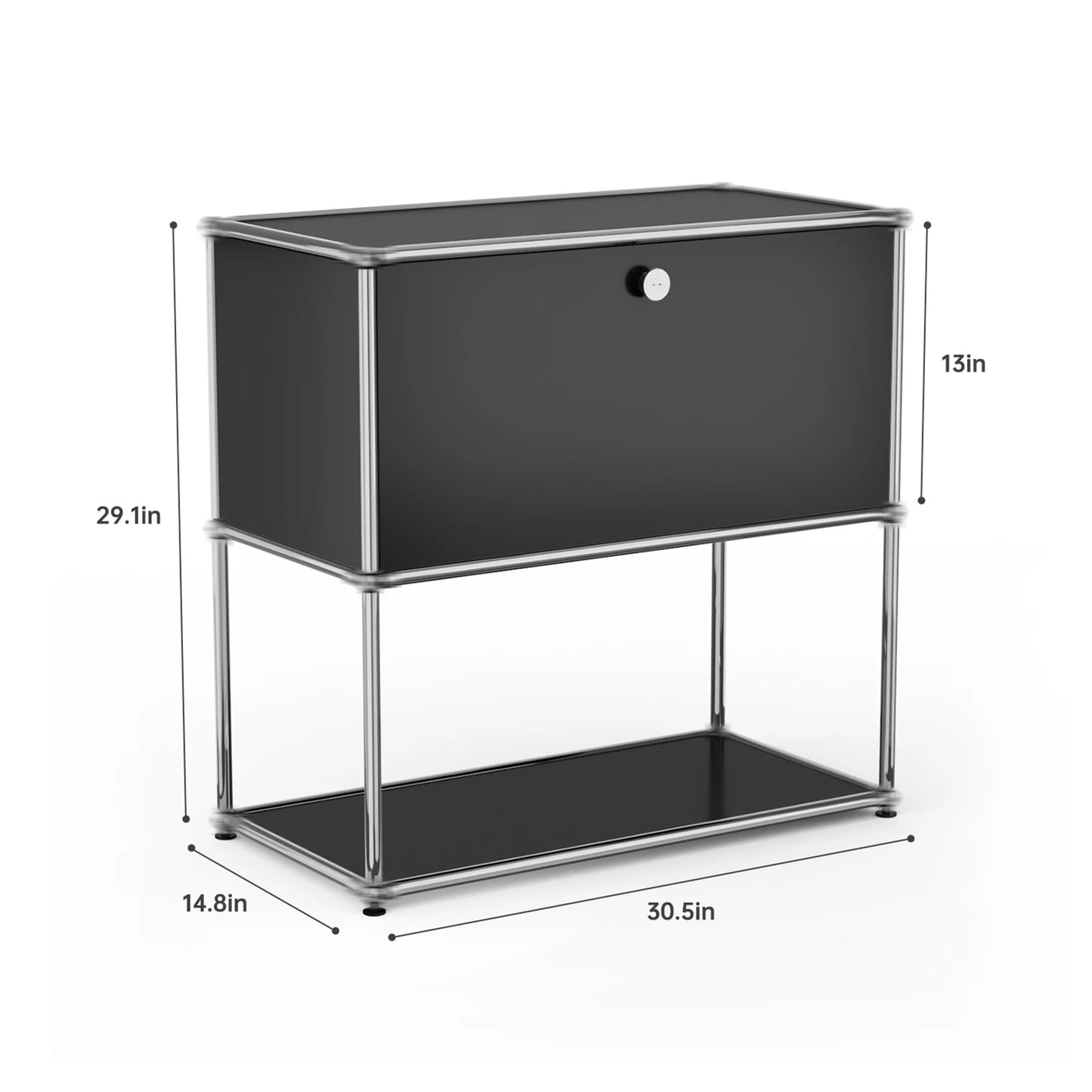 Modern Stainless Steel Storage Cabinet TV Stand Multi Shelf Organizer For Home