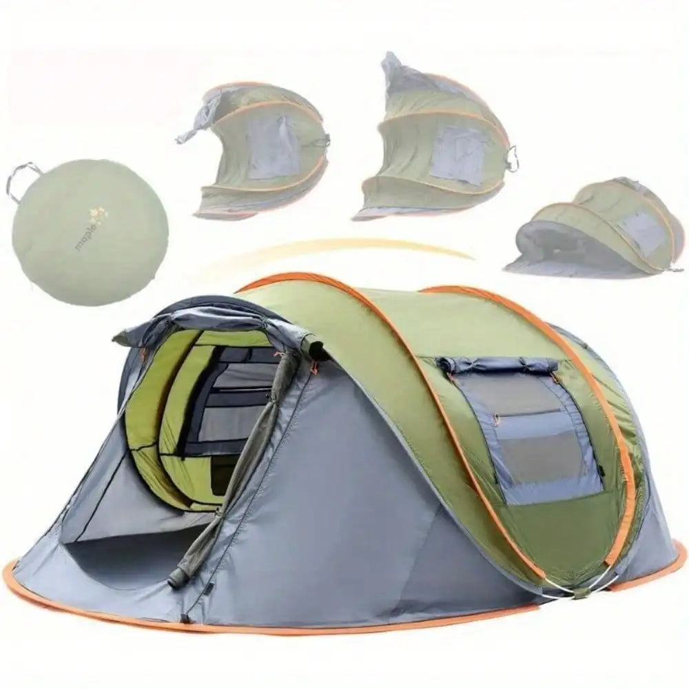 Camping Tent For Two With Two Doors Easy Pop Up Aluminum Poles UPF50 Waterproof