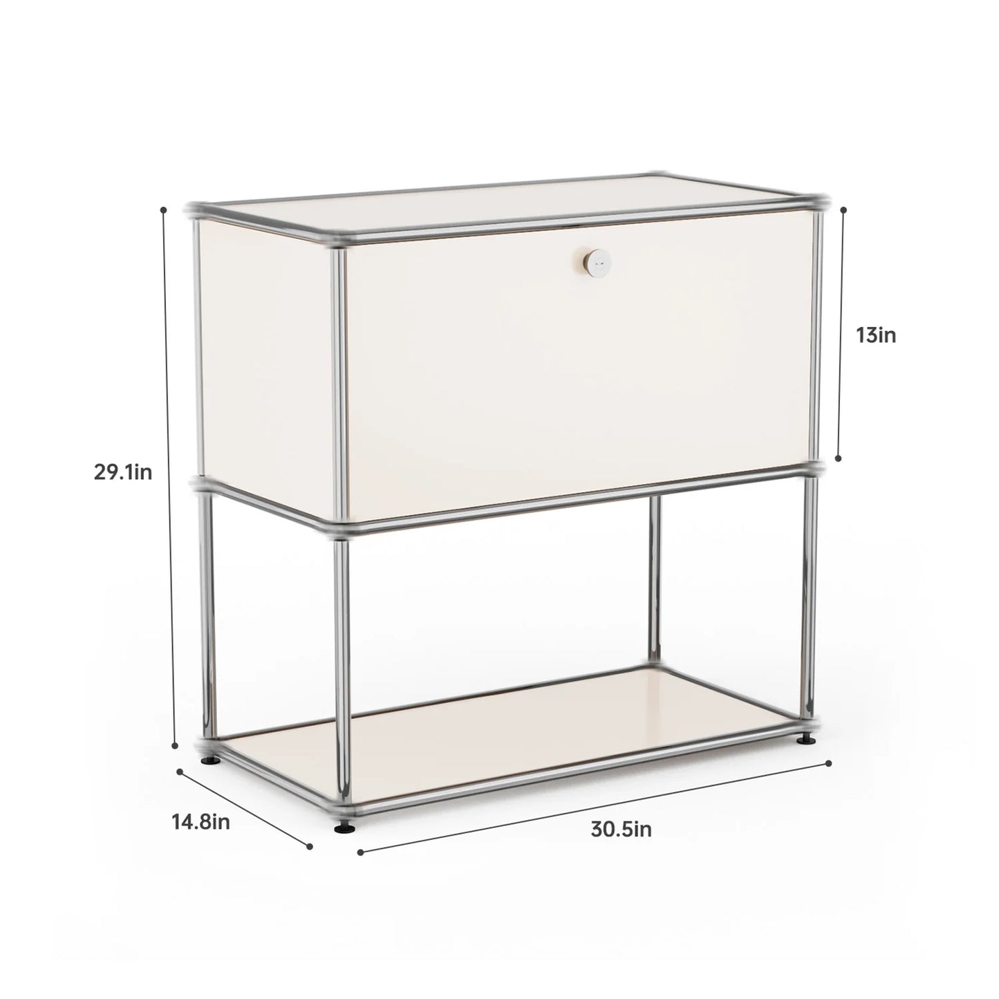 Modern Stainless Steel Storage Cabinet TV Stand Multi Shelf Organizer For Home