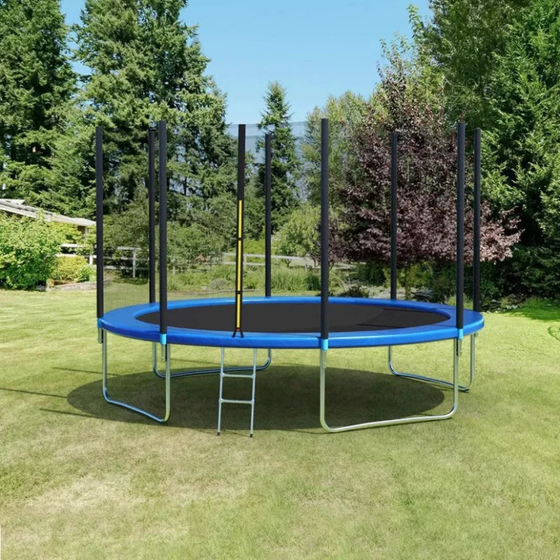 Outdoor Large Adult Trampoline With Safety Net Folding