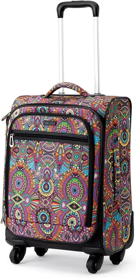 Sustainable 22 Inch Roller Suitcase for Travel Carry On Luggage