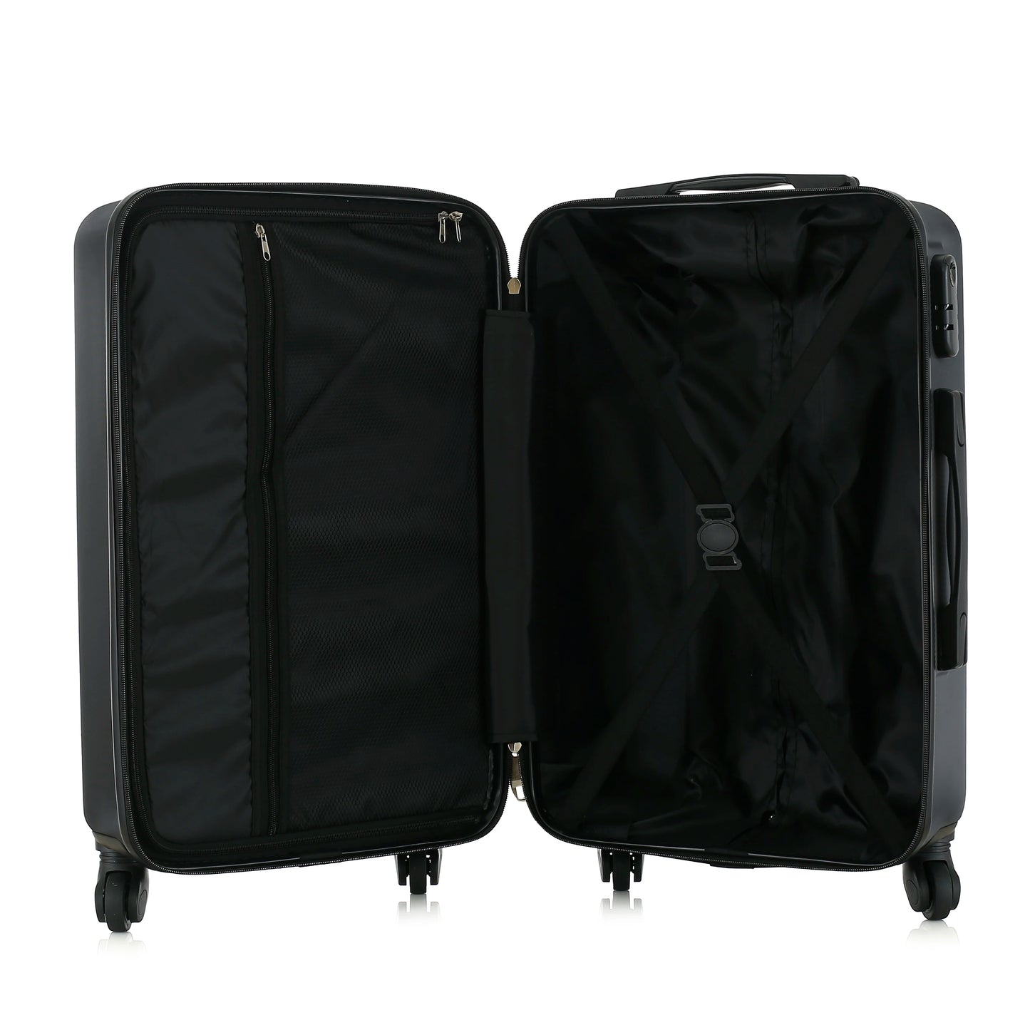 4 Piece ABS Hardside Spinner Luggage Set 18 23 27 13 Cosmetic Case 3 Digit Lock