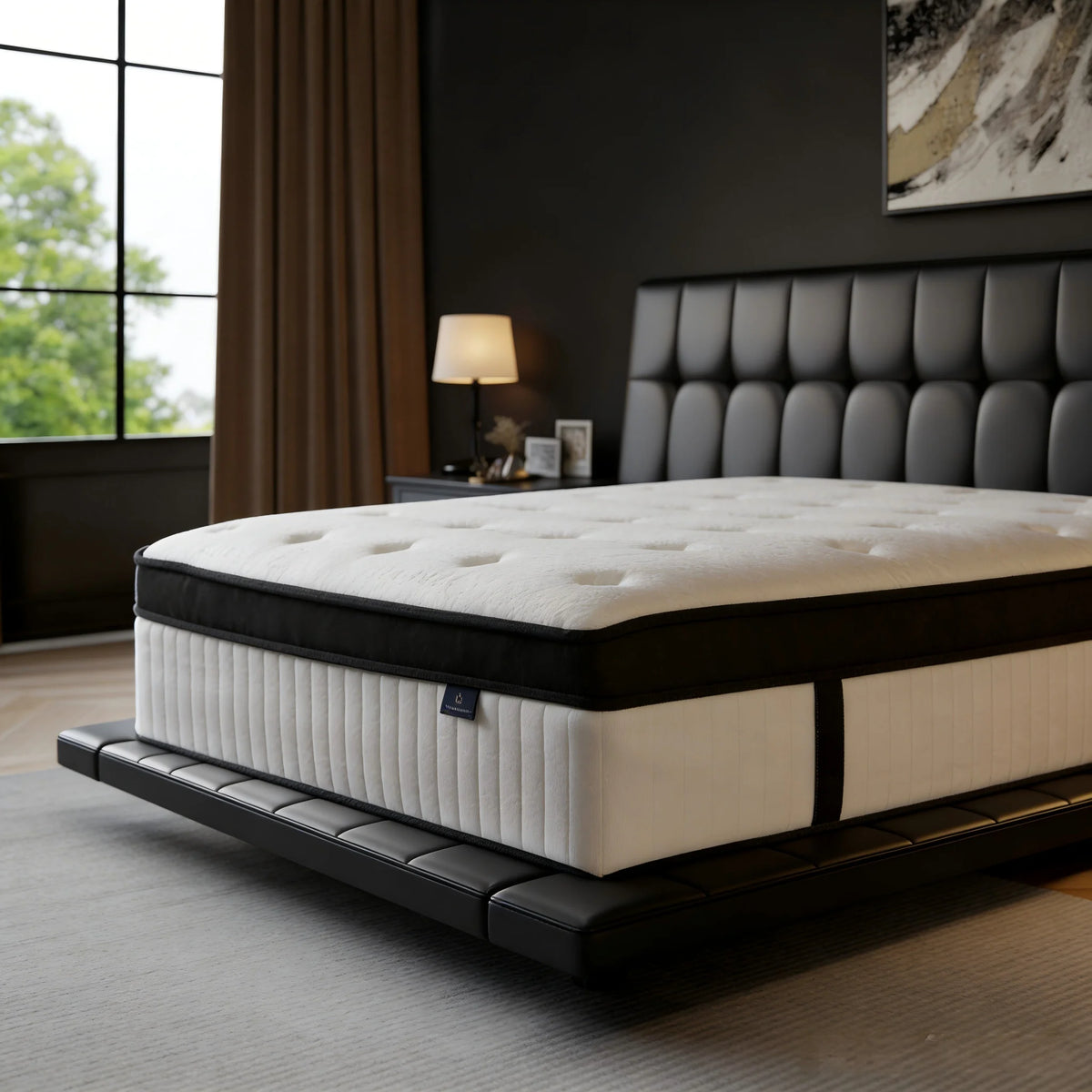 CAREBODY 12/14 Inch Queen Size Hybrid Double Mattress with  Memory Foam and Pocket Springs,  Medium Firm，Motion Isolation
