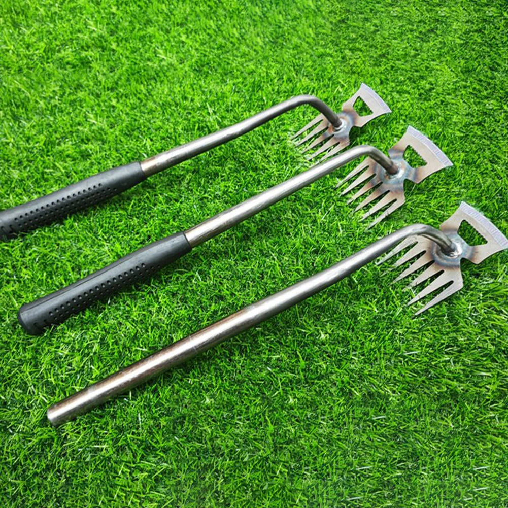 Multifunctional Garden Rake And Hand Weeder Weed Puller For Soil Loosening