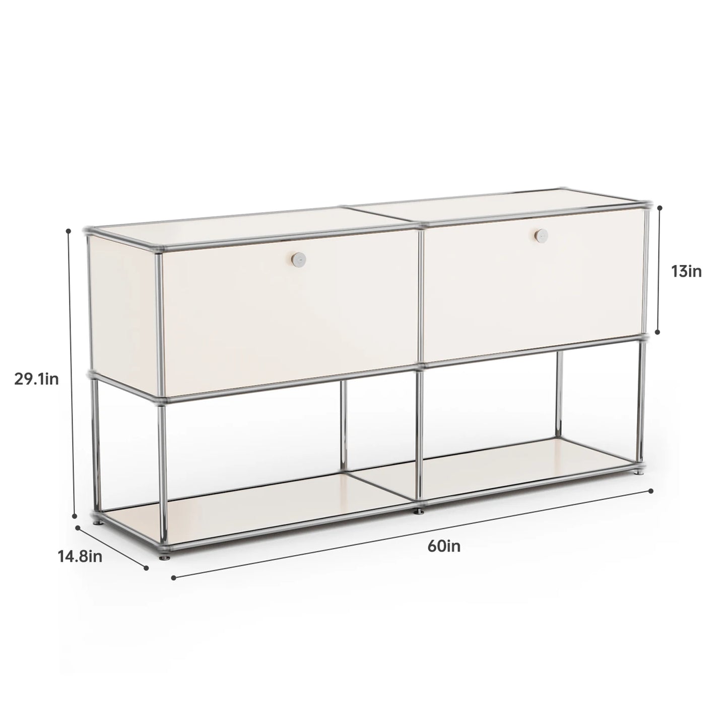 Modern Stainless Steel Storage Cabinet TV Stand Multi Shelf Organizer For Home