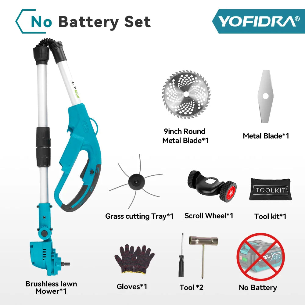 Yofidra 1500W Electric Lawn Mower Makita Battery Cutter