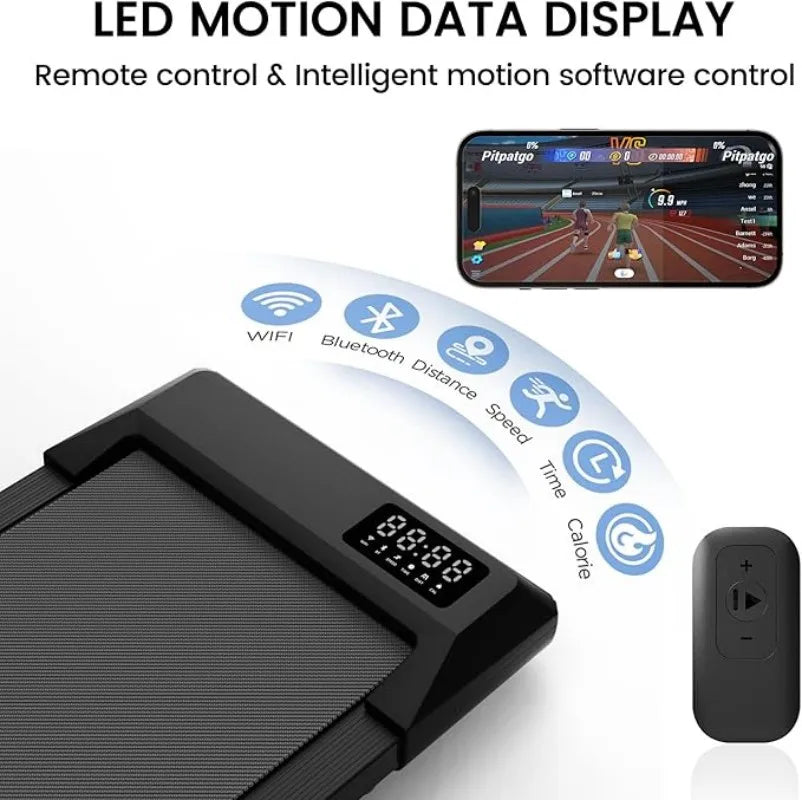 Superun 2 In 1 Home Office Walking Treadmill Two Point Five HP With App Remote