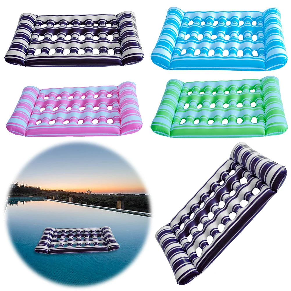 Inflatable Floating Pool Mattress Hammock Lounger Recliner Chair For Adults