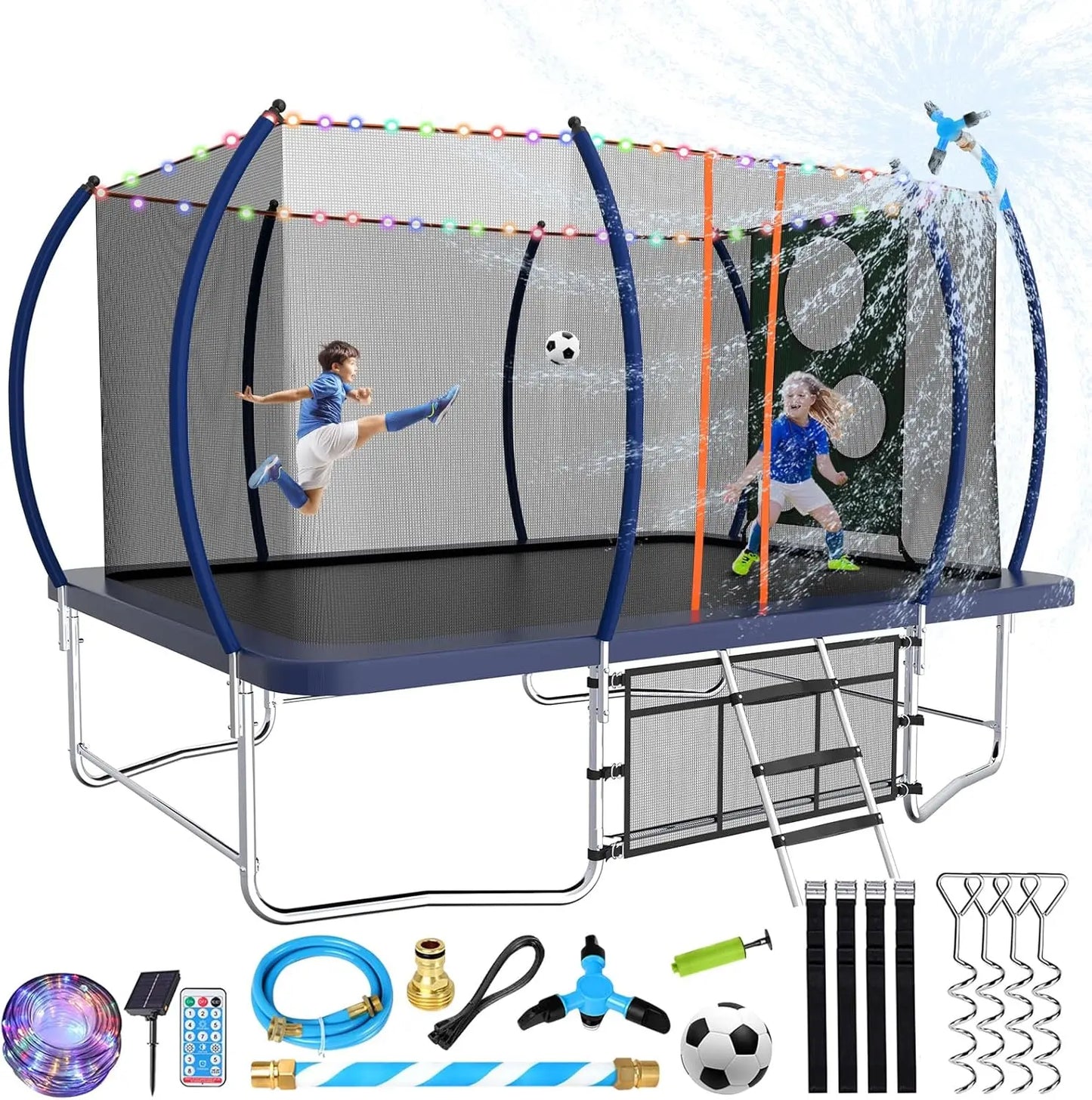 14Ft Outdoor Rectangle Trampoline For Kids And Adults
