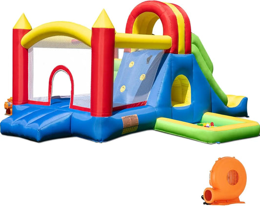 Large Bounce House for Kids with Tall Slide Climbing Wall