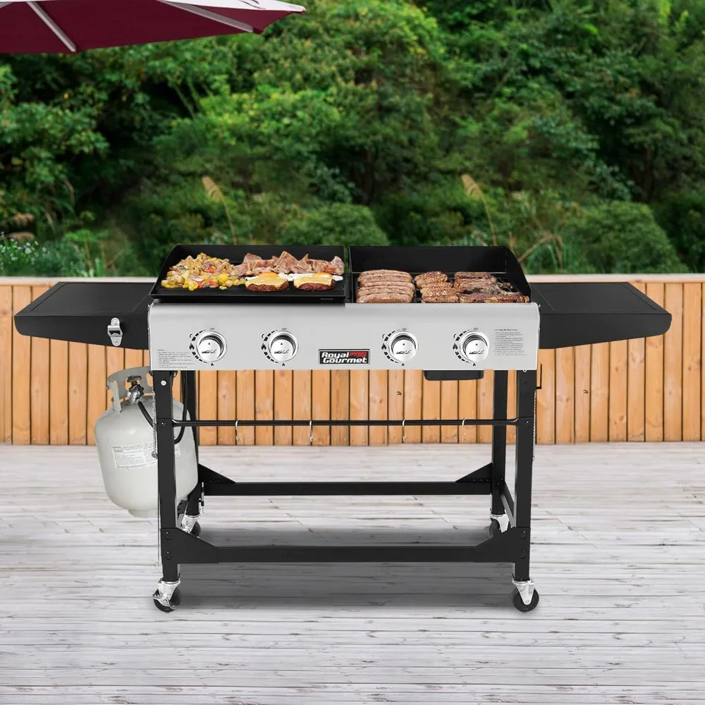 Royal Gourmet 4 Burner Propane Grill With Griddle And Cover