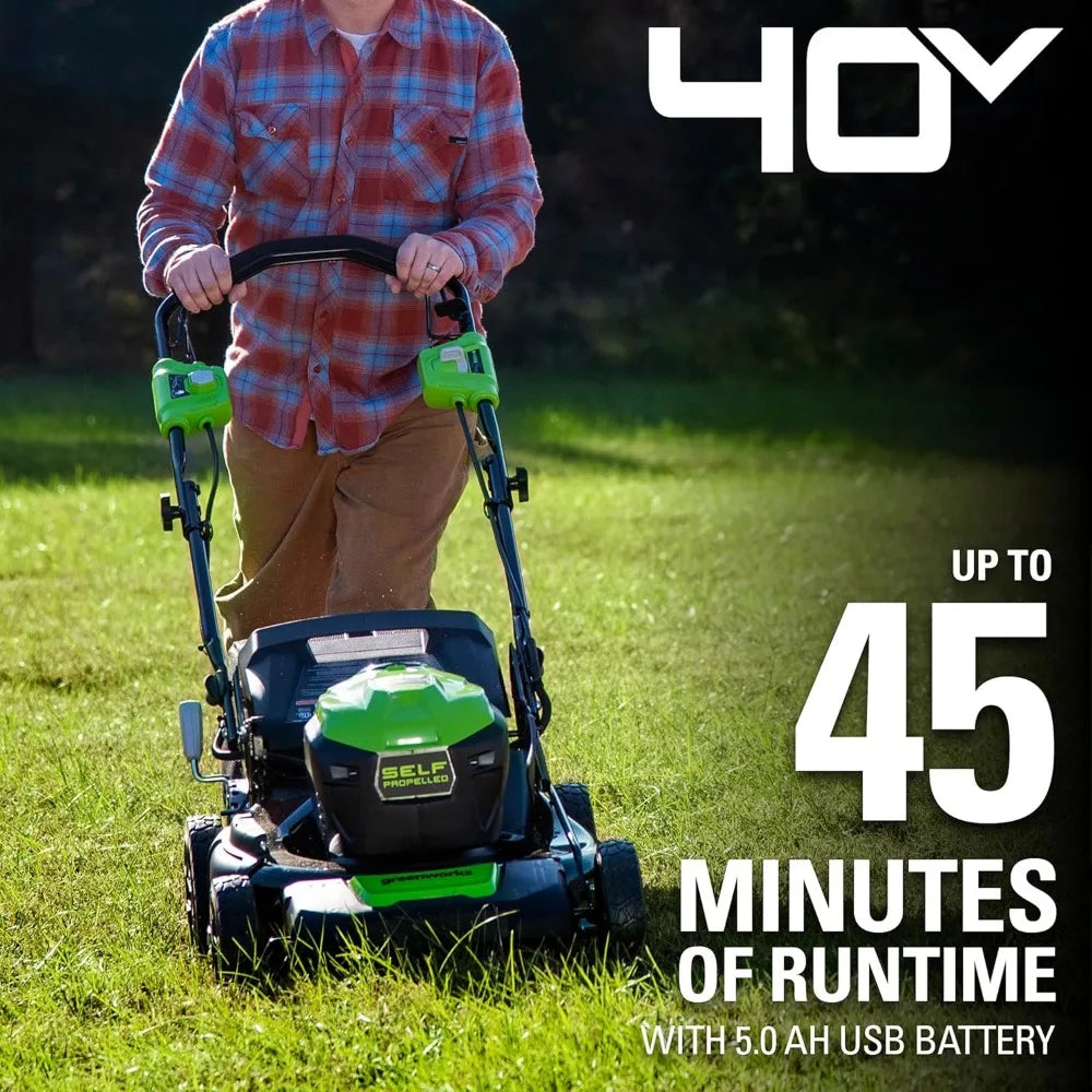 40V 21 Inch Brushless Self Propelled Cordless Lawn Mower
