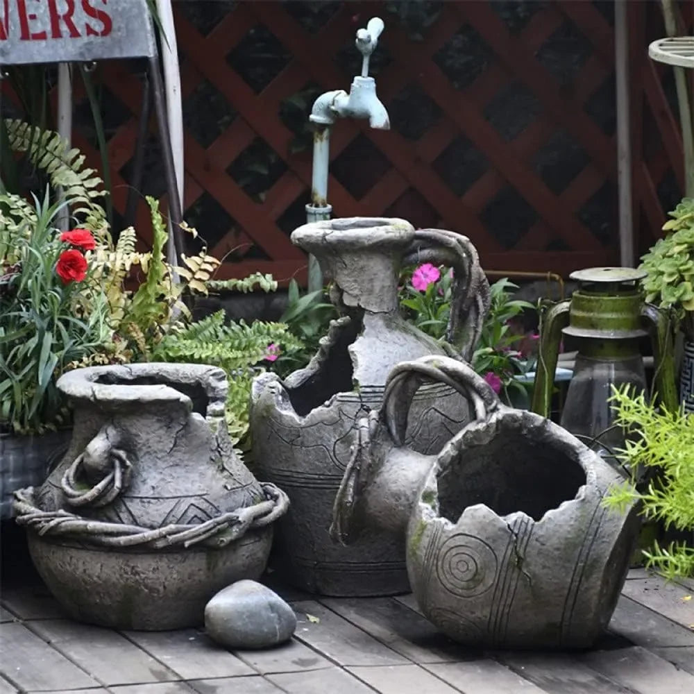 Large Garden Rattan Flowerpot Basket Planter Outdoor