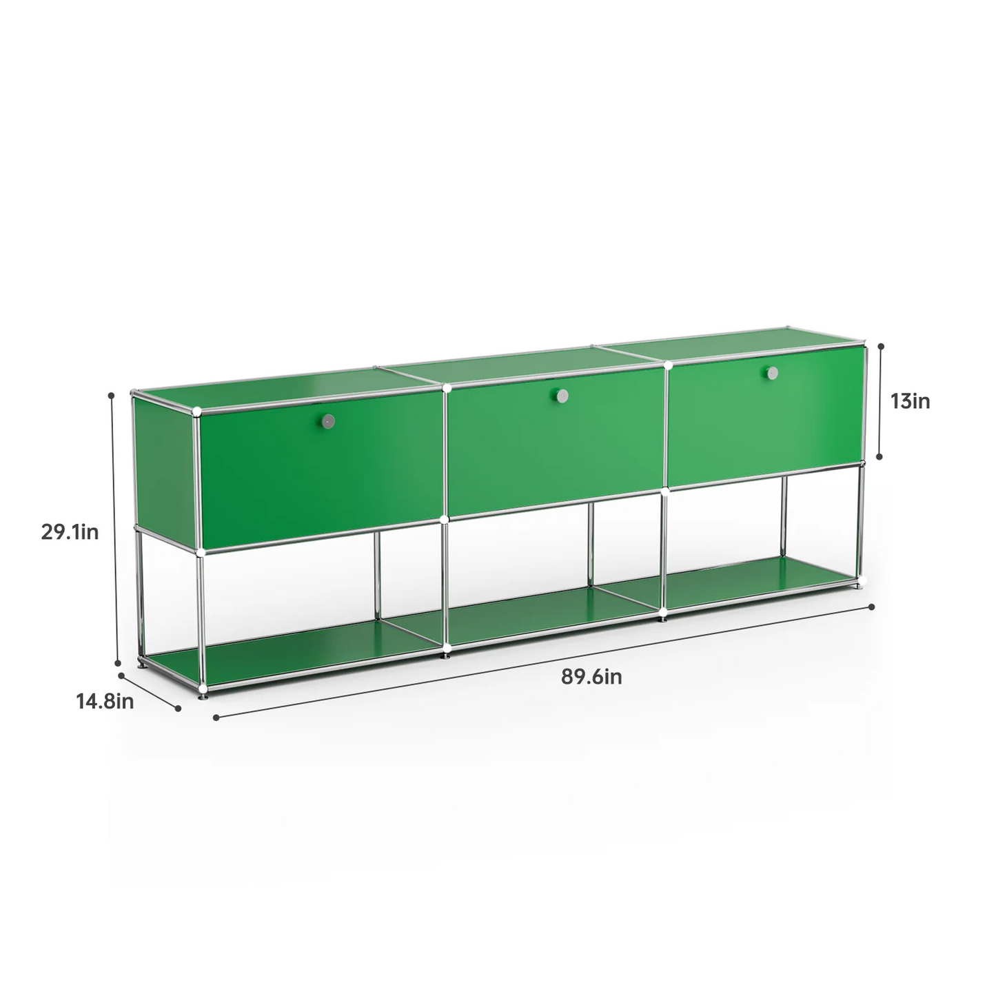 Modern Stainless Steel Storage Cabinet TV Stand Multi Shelf Organizer For Home