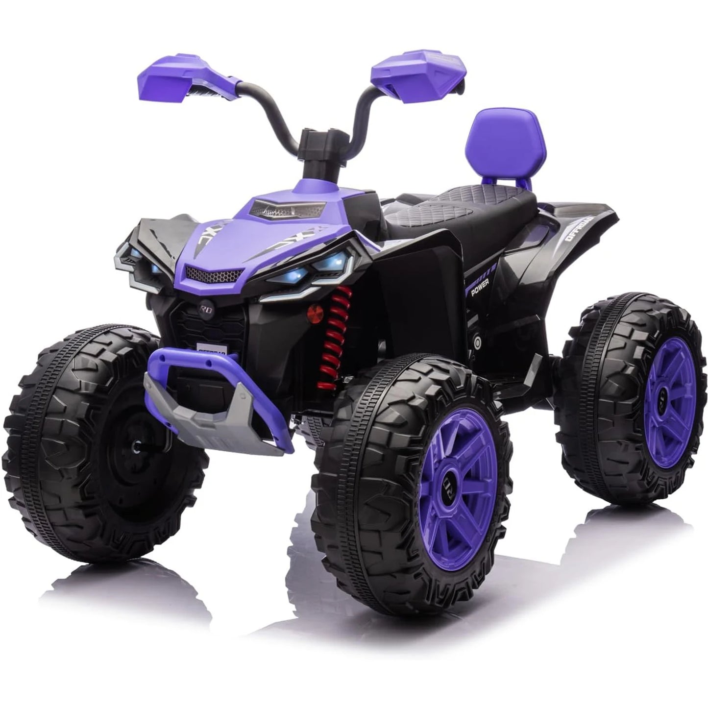 24V Kids Electric ATV Two Seater With Dual 550W Motors LED Lights Music Player