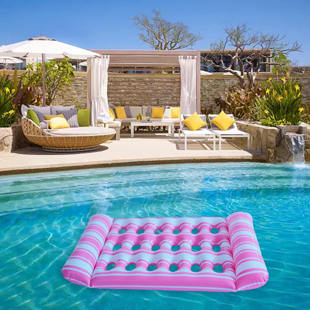 Inflatable Floating Pool Mattress Hammock Lounger Recliner Chair For Adults