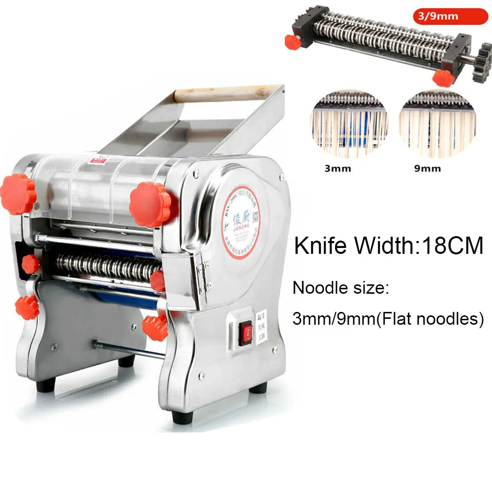 550W Electric Pasta Maker Noodle Machine Stainless Steel Dual Knife