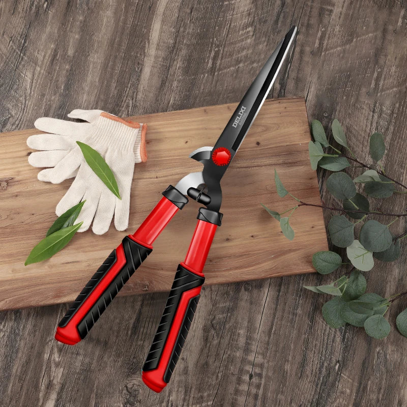 DELIXI ELECTRIC Hedge Clippers & Shears Made With Shock-Absorbing Bumpers And Comfort Grips, Garden Hedge Shears