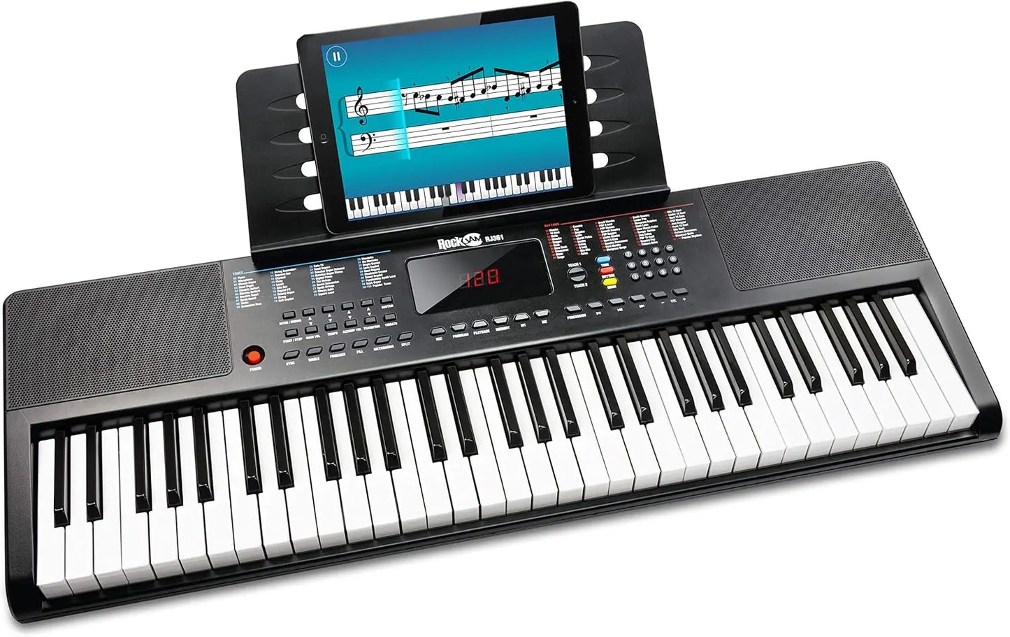 61 Key Keyboard Piano With LED Display And Keynote Stickers For Beginners