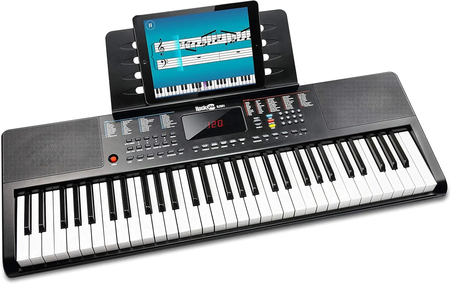 61 Key Keyboard Piano With LED Display And Keynote Stickers For Beginners