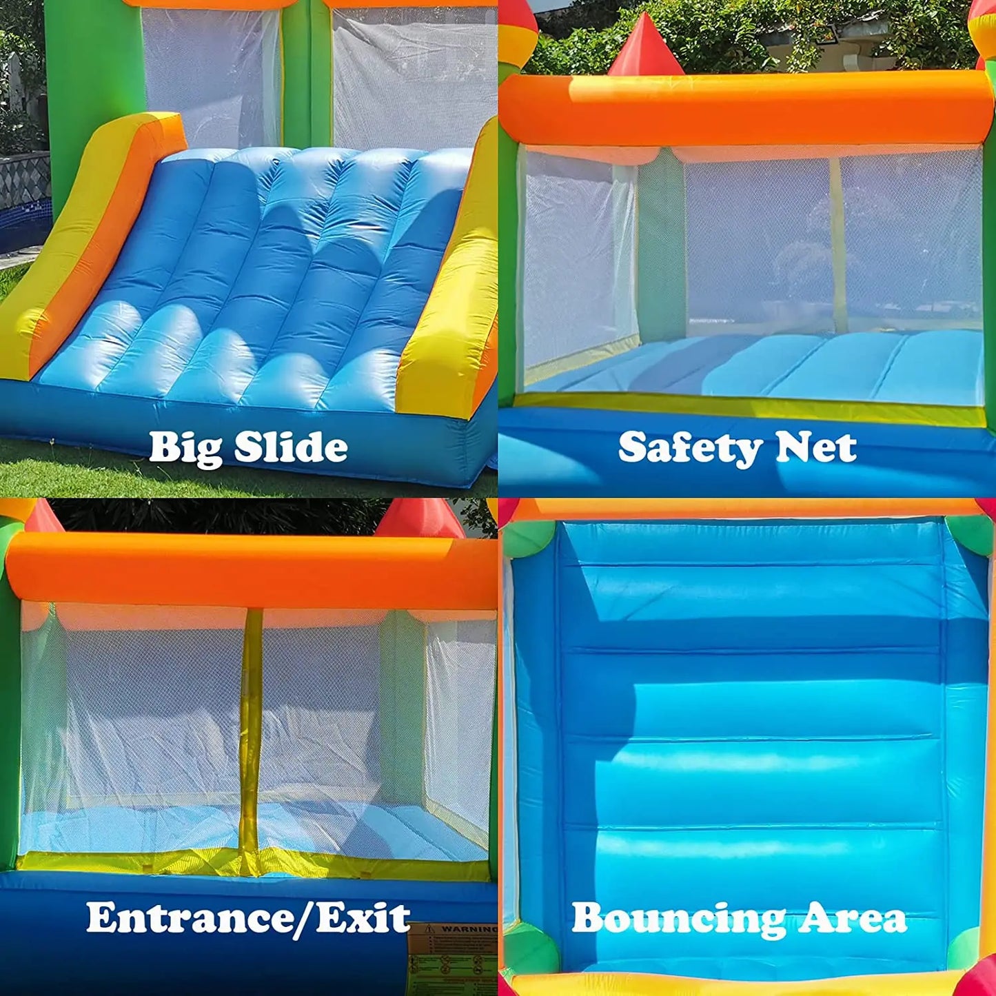 Yard Inflatable Bounce House With Slide For Kids 5 To 12